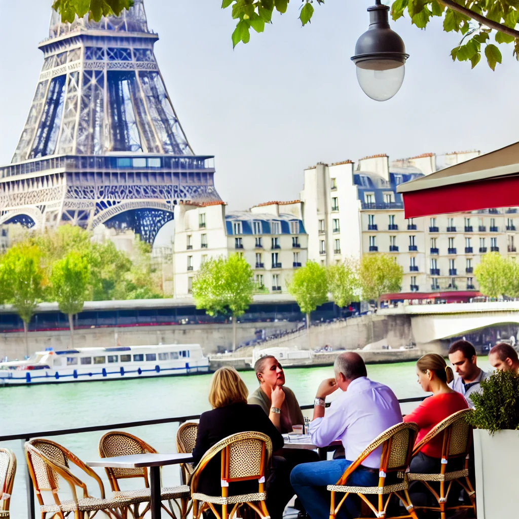 Rencontre à Paris dans un café parisien